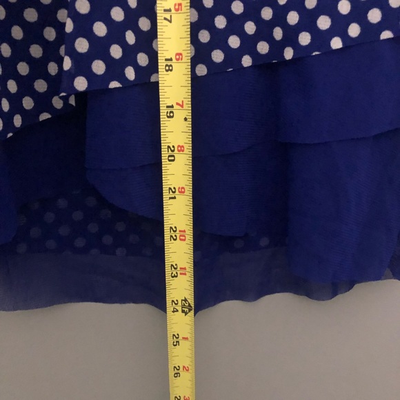 INC International Concepts Blue White Dot Oceans Tale Shirt Size Pet/Pet 0P New - Picture 5 of 8